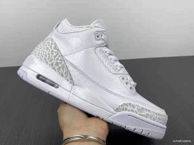 'Triple Air Jordan PS 429487-111 3 Retro White' 0613